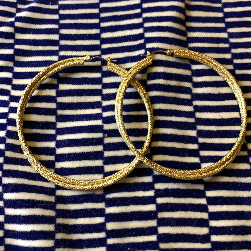 Gold tone hoops